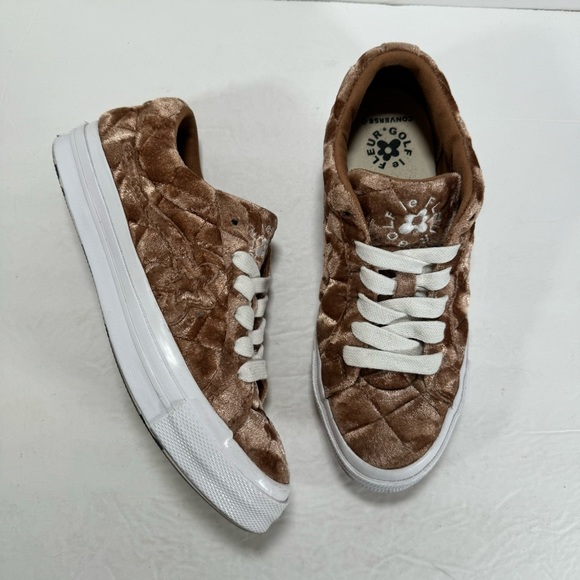 Converse Shoes - Converse One Star x Golf Le Fleur OX Brown Sugar Quilted Velvet Sneakers Size 7